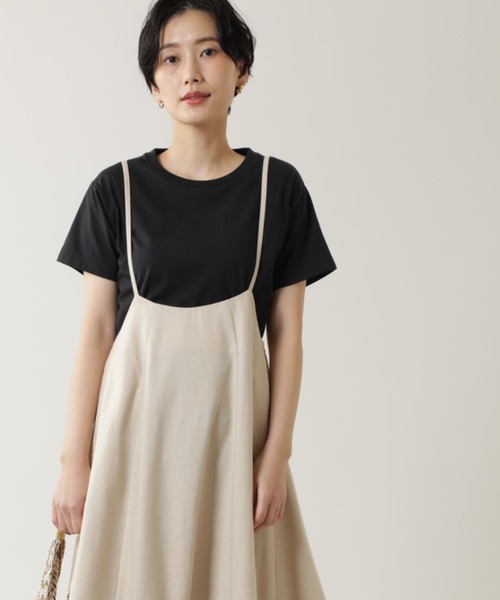 ROSE BUD(ローズバッド)の「ベーシックTシャツ(Tシャツ/カットソー・レディース・パープル/ホワイト/ブラック/ブルー・FREE)」の3枚目の写真