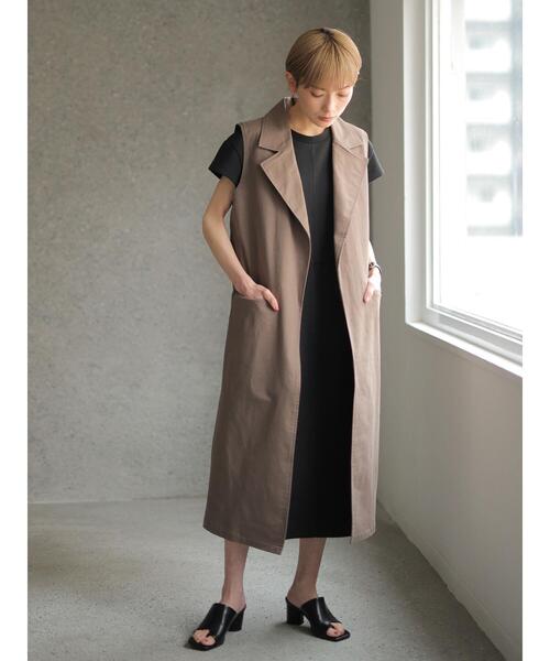 rem closet（レムクローゼット）の「クロスシームワンピース（ワンピース・レディース・ブラック/ベージュ・S）」の17枚目の写真