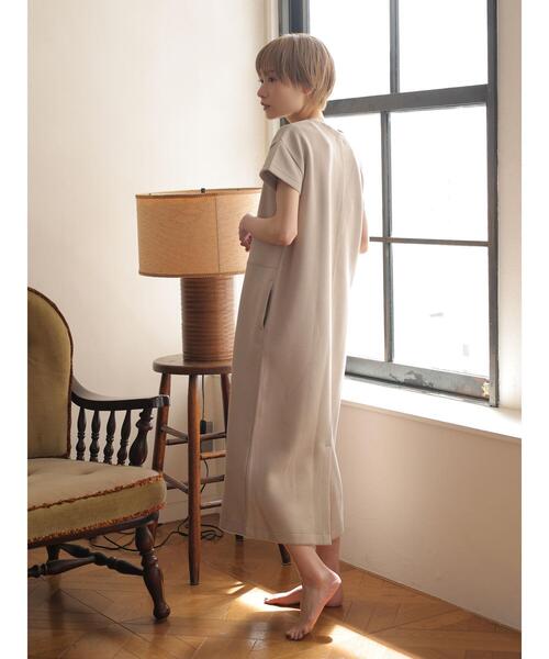 rem closet（レムクローゼット）の「クロスシームワンピース（ワンピース・レディース・ブラック/ベージュ・S）」の15枚目の写真