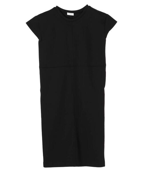 rem closet（レムクローゼット）の「クロスシームワンピース（ワンピース・レディース・ブラック/ベージュ・S）」の4枚目の写真