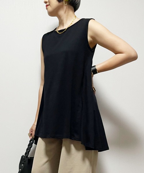 スカーラ　バックフレア　タンクトップ　M ラバ スカーラ バックフレア タンクトップ - メルカリ