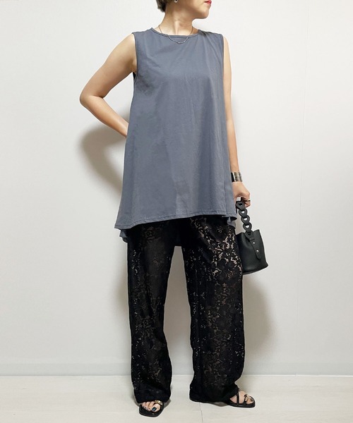 バックフレアタンク　Lサイズ　ブラウン バックフレアタンク Lサイズ ブラウン バックフレアタンク L