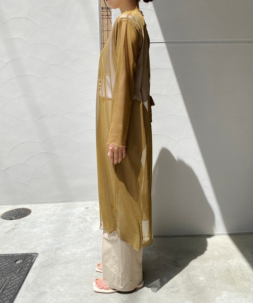 CAPRICIEUX LE'MAGE（カプリシューレマージュ）の「チュール後ろ開きワンピース（ワンピース・レディース・ネイビー/イエロー・FREE）」の4枚目の写真