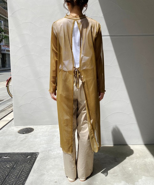 CAPRICIEUX LE'MAGE（カプリシューレマージュ）の「チュール後ろ開きワンピース（ワンピース・レディース・ネイビー/イエロー・FREE）」の5枚目の写真