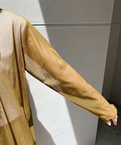 CAPRICIEUX LE'MAGE（カプリシューレマージュ）の「チュール後ろ開きワンピース（ワンピース・レディース・ネイビー/イエロー・FREE）」の8枚目の写真