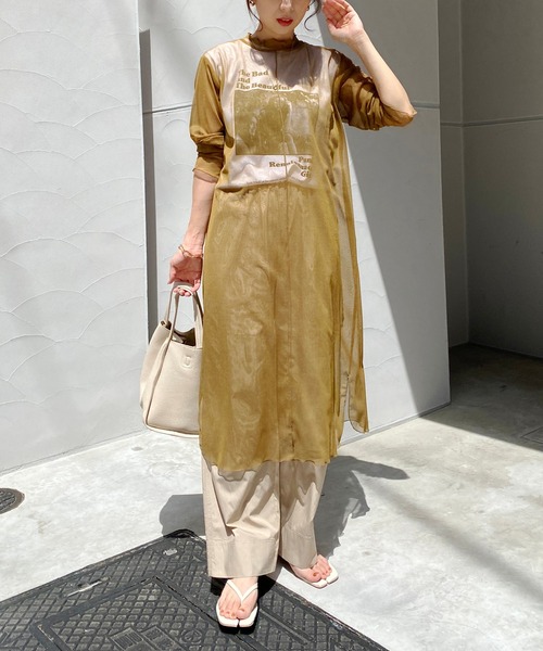 CAPRICIEUX LE'MAGE（カプリシューレマージュ）の「チュール後ろ開きワンピース（ワンピース・レディース・ネイビー/イエロー・FREE）」の19枚目の写真