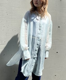 AS KNOW AS PINKY | お空広がるオーロラロングシャツ(シャツ/ブラウス)