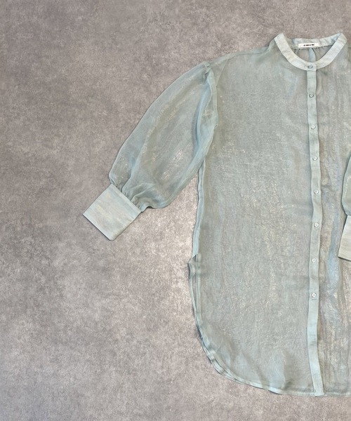 AS KNOW AS PINKY（アズノゥアズピンキー）の「お空広がるオーロラロングシャツ（シャツ/ブラウス・レディース・ホワイト/ブラック/サックスブルー/ピンク・FREE）」の16枚目の写真