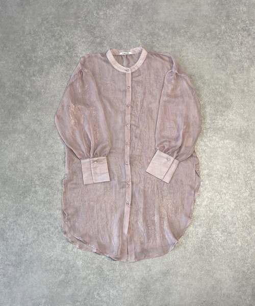 AS KNOW AS PINKY（アズノゥアズピンキー）の「お空広がるオーロラロングシャツ（シャツ/ブラウス・レディース・ホワイト/ブラック/サックスブルー/ピンク・FREE）」の7枚目の写真