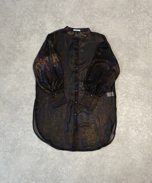 AS KNOW AS PINKY（アズノゥアズピンキー）の「お空広がるオーロラロングシャツ（シャツ/ブラウス・レディース・ホワイト/ブラック/サックスブルー/ピンク・FREE）」の18枚目の写真