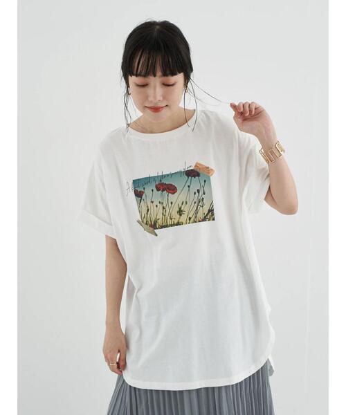 earth music&ecology（アースミュージックアンドエコロジー）の「A kind word ドルマンチュニック　＊（Tシャツ/カットソー・レディース・オフホワイト・FREE）」の4枚目の写真