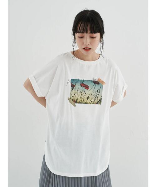 earth music&ecology（アースミュージックアンドエコロジー）の「A kind word ドルマンチュニック　＊（Tシャツ/カットソー・レディース・オフホワイト・FREE）」の5枚目の写真