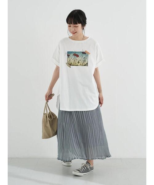 earth music&ecology（アースミュージックアンドエコロジー）の「A kind word ドルマンチュニック　＊（Tシャツ/カットソー・レディース・オフホワイト・FREE）」の9枚目の写真