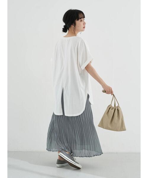 earth music&ecology（アースミュージックアンドエコロジー）の「A kind word ドルマンチュニック　＊（Tシャツ/カットソー・レディース・オフホワイト・FREE）」の12枚目の写真