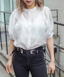 RASVOA | ボリューム袖バンドカラーシャツ(シャツ/ブラウス)