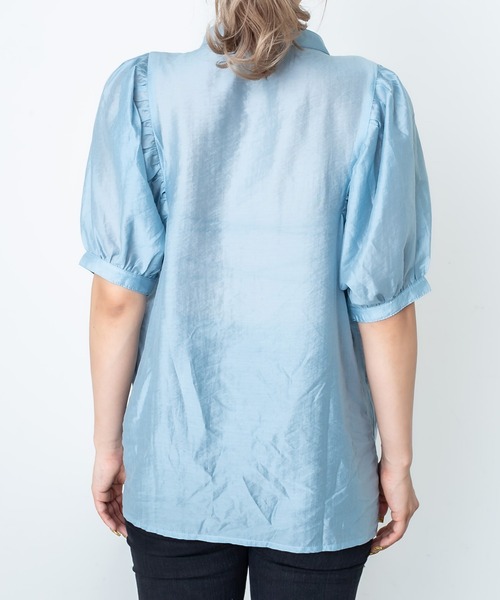 RASVOA（ラスボア）の「ボリューム袖バンドカラーシャツ（シャツ/ブラウス・レディース・ブラック/オフホワイト/ブルー・FREE）」の15枚目の写真