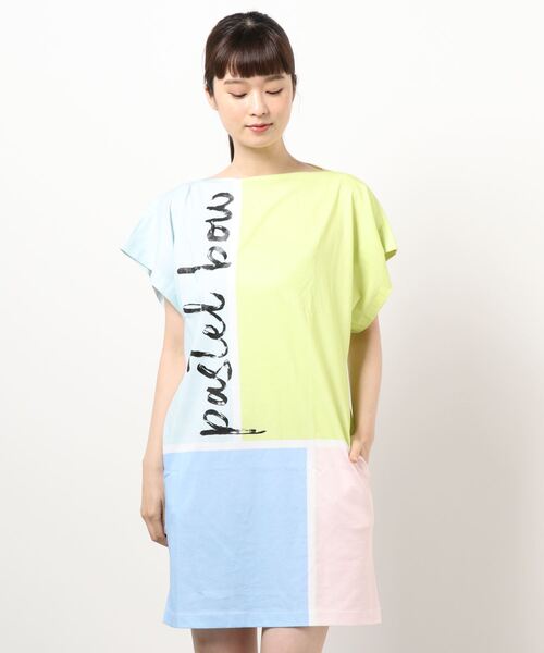 セール ボートネックパステルカラーワンピース ワンピース Benetton United Colors Of Benetton ベネトンユナイテッドカラーズオブベネトン のファッション通販 Zozotown