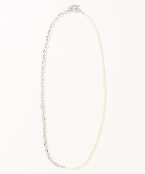 AMERICAN HOLIC（アメリカンホリック）の「パール&メタルチェーンマンテルネックレス（ネックレス・レディース・シルバー/ゴールド・FREE）」の2枚目の写真