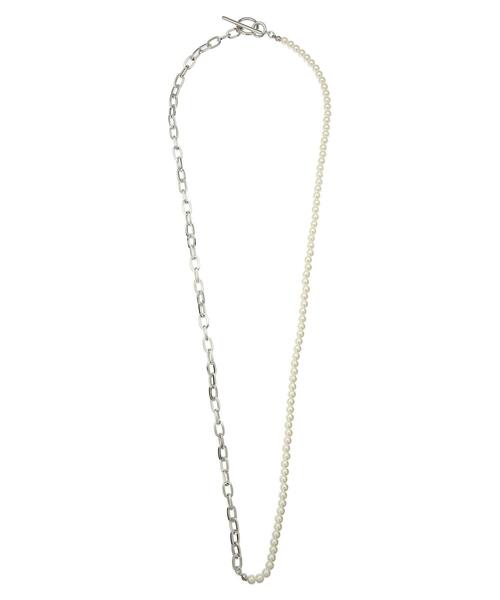 AMERICAN HOLIC（アメリカンホリック）の「パール&メタルチェーンマンテルネックレス（ネックレス・レディース・シルバー/ゴールド・FREE）」の7枚目の写真