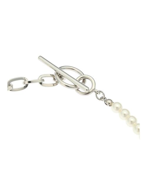 AMERICAN HOLIC（アメリカンホリック）の「パール&メタルチェーンマンテルネックレス（ネックレス・レディース・シルバー/ゴールド・FREE）」の6枚目の写真