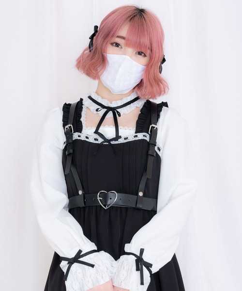 DearMyLove(ディアマイラブ)の「2WAYハートハーネスベルト(ベルト・レディース・ホワイト/ブラック/レッド・FREE)」の10枚目の写真