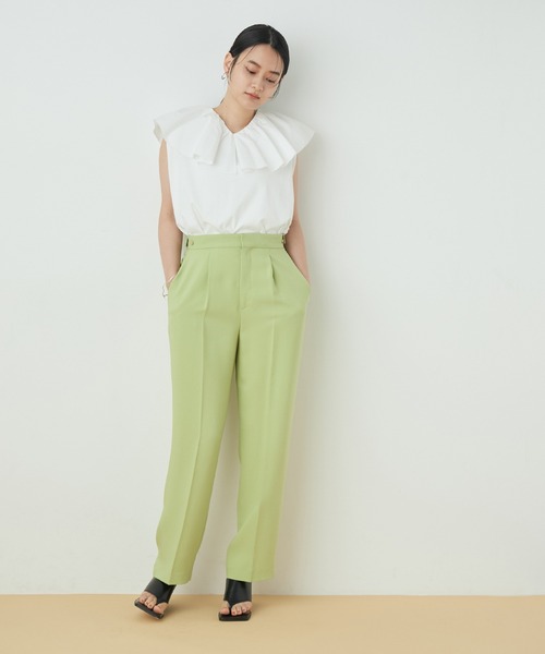 ADAM ET ROPE'（アダムエロペ）の「ビッグフリルカラーTEE（Tシャツ/カットソー・レディース・ホワイト/ブラック・FREE）」の11枚目の写真