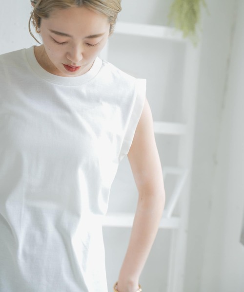 ITEMS URBANRESEARCH(アイテムズ アーバンリサーチ)の「異素材ドッキングチュニック(Tシャツ/カットソー・レディース・ブラック/ミント/オフホワイト・FREE)」の10枚目の写真