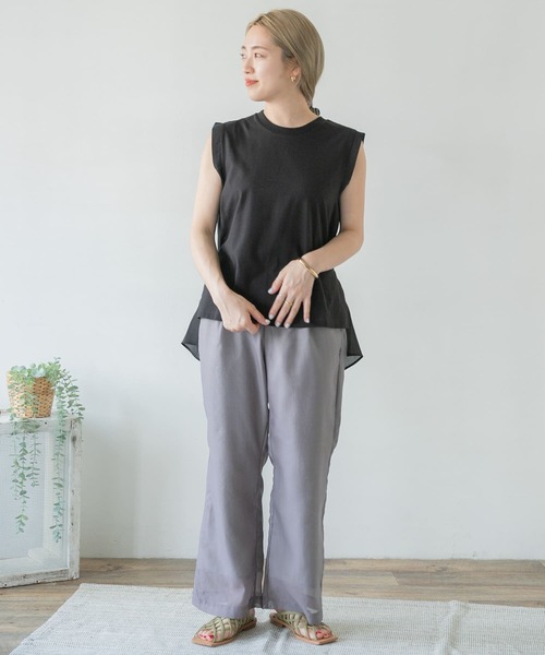 ITEMS URBANRESEARCH(アイテムズ アーバンリサーチ)の「異素材ドッキングチュニック(Tシャツ/カットソー・レディース・ブラック/ミント/オフホワイト・FREE)」の22枚目の写真