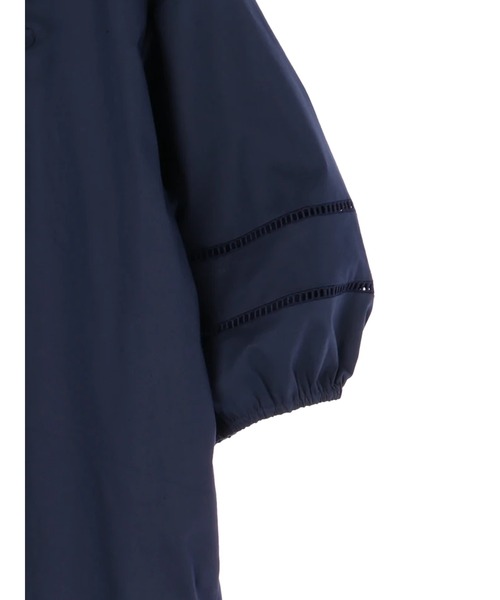 earth music&ecology（アースミュージックアンドエコロジー）の「【WEB限定】セーラーカラーボリュームワンピース ＊（ワンピース・レディース・オフホワイト/ネイビー/ストライプ・FREE）」の19枚目の写真