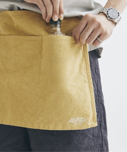 Snow Peak(スノーピーク)の「【Snow Peak×JOURNAL STANDARD】別注 リサイクルコットン エプロン(エプロン・メンズ・ブラック/イエロー/ナチュラル・FREE)」の3枚目の写真