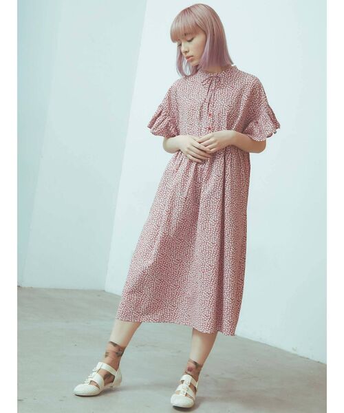 merry jenny（メリージェニー）の「フリルスリーブルーズワンピース（ワンピース・レディース・ブラック/レッド・FREE）」の12枚目の写真