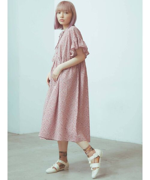 merry jenny（メリージェニー）の「フリルスリーブルーズワンピース（ワンピース・レディース・ブラック/レッド・FREE）」の9枚目の写真