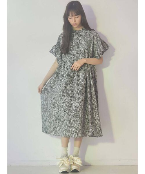 merry jenny（メリージェニー）の「フリルスリーブルーズワンピース（ワンピース・レディース・ブラック/レッド・FREE）」の13枚目の写真