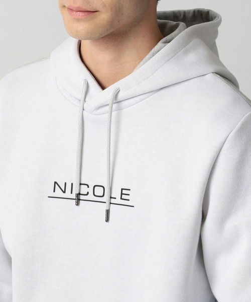 HIDEAWAYS NICOLE（ハイダウェイニコル）の「ダブルフェイスプルオーバーパーカ（パーカー・メンズ・ブラック×グレー/ホワイト×グレー/ホワイト系その他/グレー系その他/ネイビー系・MEDIUM/LARGE/X-LARGE）」の10枚目の写真