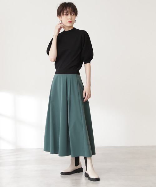 N.（N. Natural Beauty Basic）（エヌエヌナチュラルビューティーベーシック）の「◆タックフレアロングスカート（スカート・レディース・ピンク/グリーン/モカ・MEDIUM）」の15枚目の写真