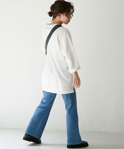 SLOBE IENA（スローブイエナ）の「HELLO.IMロンTEE【手洗い可能】◆（Tシャツ/カットソー・レディース・ホワイト/ベージュ・FREE）」の18枚目の写真