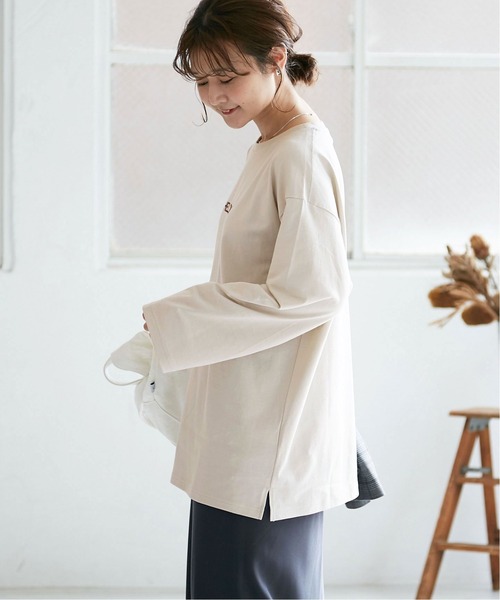 SLOBE IENA（スローブイエナ）の「HELLO.IMロンTEE【手洗い可能】◆（Tシャツ/カットソー・レディース・ホワイト/ベージュ・FREE）」の19枚目の写真