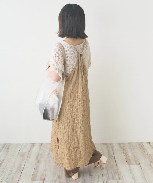 nemne store（ネンネストア）の「花束とジャガードキャミワンピース（ワンピース・レディース・ベージュ/ブラック/ライトグリーン/オフホワイト・F）」の11枚目の写真