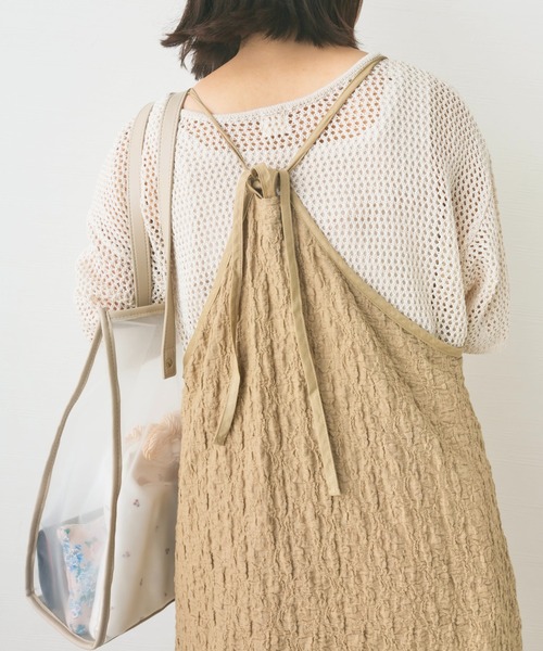 nemne store（ネンネストア）の「花束とジャガードキャミワンピース（ワンピース・レディース・ベージュ/ブラック/ライトグリーン/オフホワイト・F）」の12枚目の写真