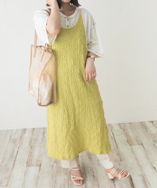 nemne store（ネンネストア）の「花束とジャガードキャミワンピース（ワンピース・レディース・ベージュ/ブラック/ライトグリーン/オフホワイト・F）」の18枚目の写真