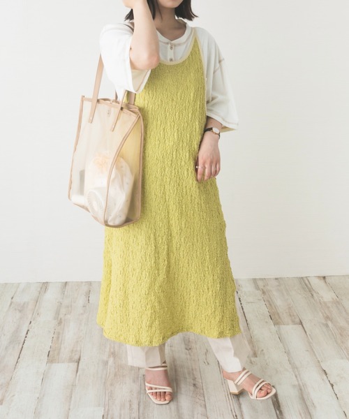 nemne store（ネンネストア）の「花束とジャガードキャミワンピース（ワンピース・レディース・ベージュ/ブラック/ライトグリーン/オフホワイト・F）」の19枚目の写真