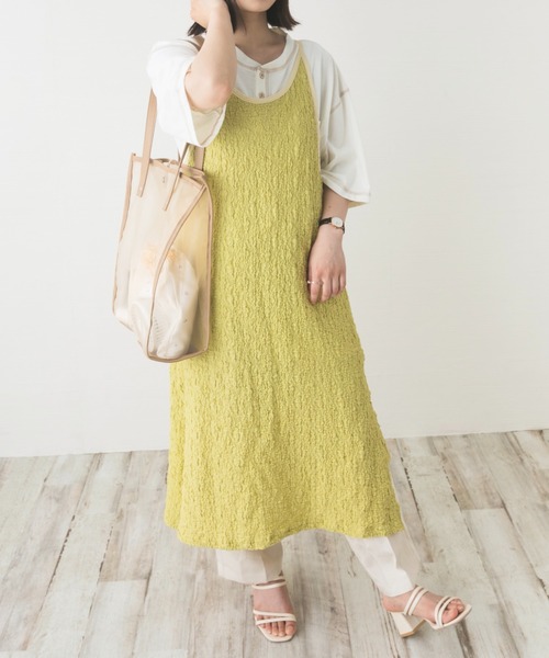 nemne store（ネンネストア）の「花束とジャガードキャミワンピース（ワンピース・レディース・ベージュ/ブラック/ライトグリーン/オフホワイト・F）」の20枚目の写真