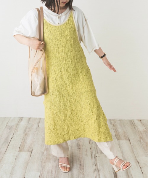 nemne store（ネンネストア）の「花束とジャガードキャミワンピース（ワンピース・レディース・ベージュ/ブラック/ライトグリーン/オフホワイト・F）」の21枚目の写真