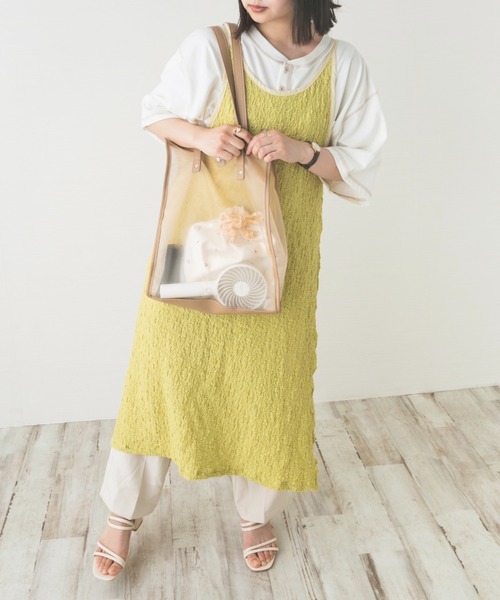 nemne store（ネンネストア）の「花束とジャガードキャミワンピース（ワンピース・レディース・ベージュ/ブラック/ライトグリーン/オフホワイト・F）」の22枚目の写真