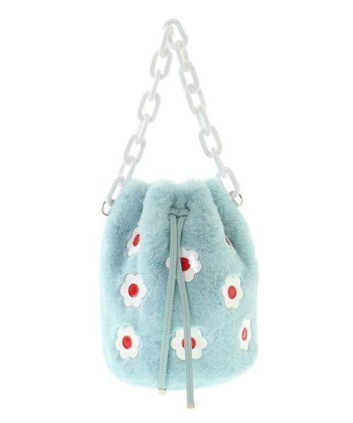 Candy Stripper（キャンディストリッパー）の「FLOWER DRAWSTRING バッグ（ハンドバッグ・レディース・ライトブルー/ブラック・FREE）」の11枚目の写真