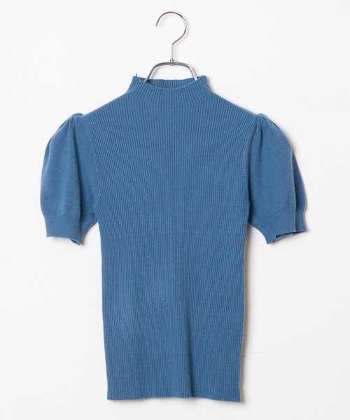 WEGO（ウィゴー）の「WEGO/【ZOZOTOWN＆一部店限定】ハイネックパフスリーブセーター（ニット/セーター・レディース・ブルー/ベージュ/ブラック/ホワイト・FREE）」の5枚目の写真