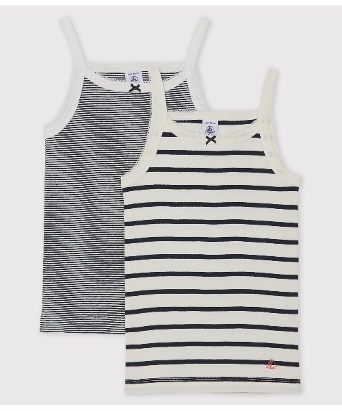 PETIT BATEAU(プチバトー)の「マリニエール&ミラレキャミソール2枚組(キャミソール・キッズ・その他・5YEAR/3YEAR/4YEAR/2YEAR)」の1枚目の写真