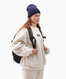 【CAMP7】マウンテン刺繍ロゴボアプルオーバー