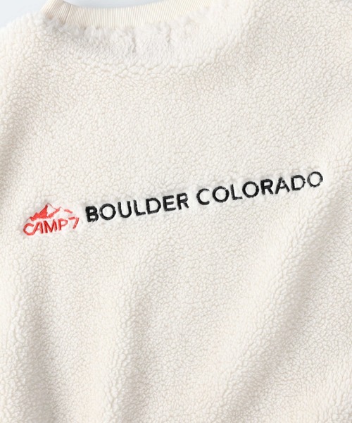 CAMP7(キャンプセブン)の「【CAMP7】マウンテン刺繍ロゴボアプルオーバー(スウェット・レディース・ブラック/グレー/オフホワイト・S/M/L)」の8枚目の写真