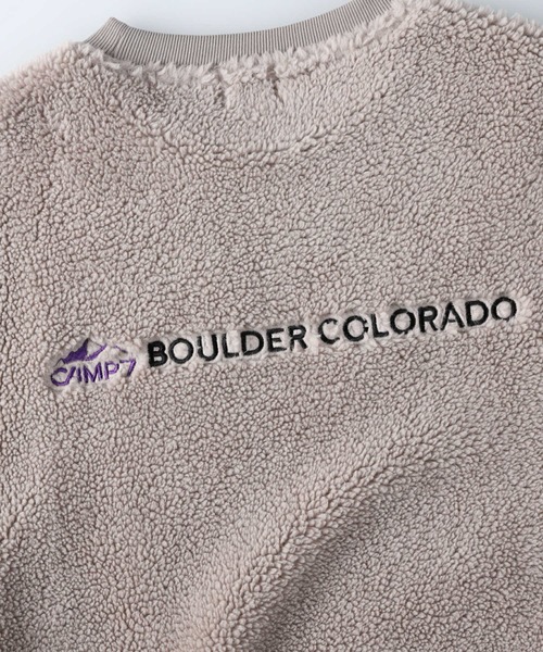 CAMP7(キャンプセブン)の「【CAMP7】マウンテン刺繍ロゴボアプルオーバー(スウェット・レディース・ブラック/グレー/オフホワイト・S/M/L)」の14枚目の写真